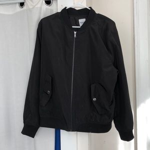 Black bomber jacket